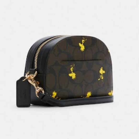 Limited Ed Coach X Peanuts Mini Serena Crossbody Signature Canvas w/ Woodstock - Picture 4 of 11